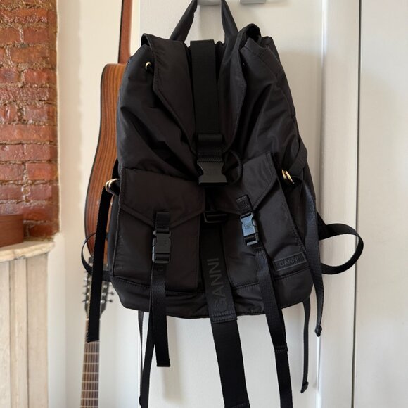 GANNI Black Tech Backpack - Picture 8 of 8